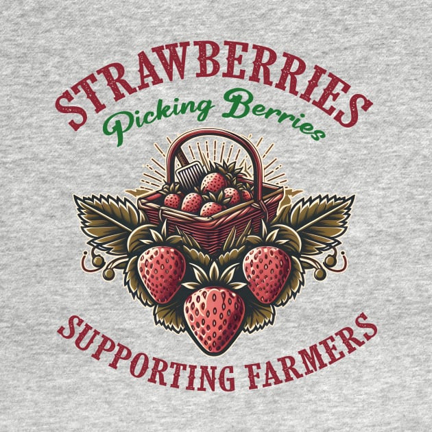 Strawberry Picking by WolfeTEES